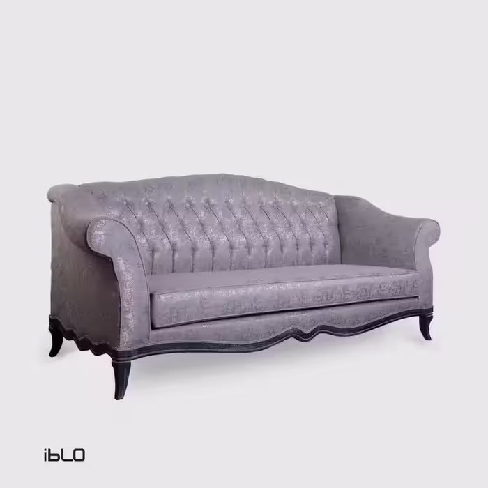 مبل سه‌نفره نئوکلاسیک لاوین (طوسی‌لمسه)