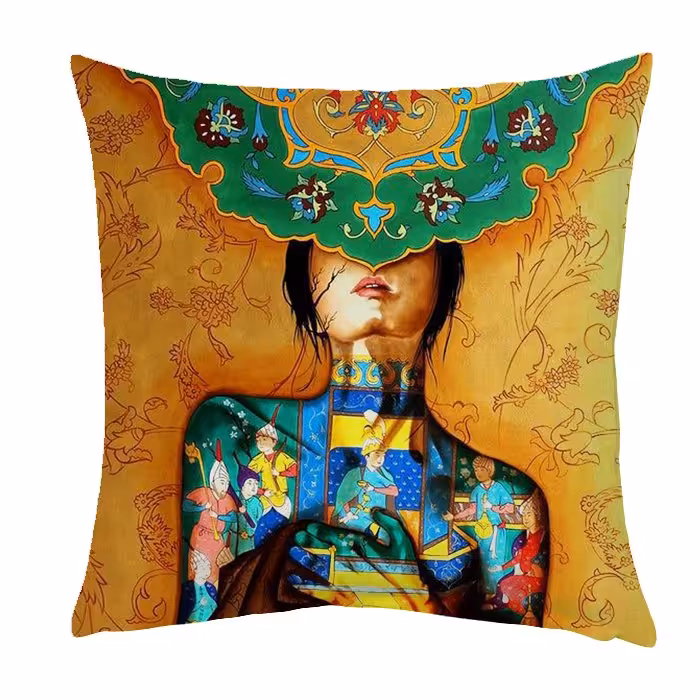 کاور کوسن کراس‌ماه طرح آنیما  سایز 30 در 30 سانتی کد c2032