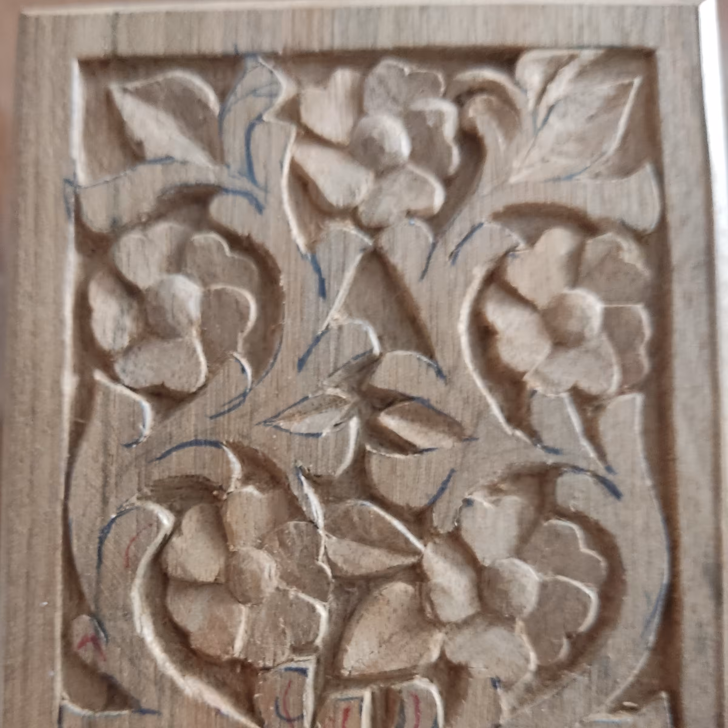 جعبه جواهرات چوبی با منبت ریز