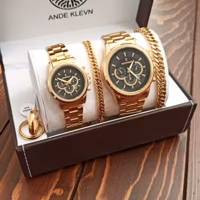 ست ساعت زنانه و مردانه رومانسون  دستبند وحلقه