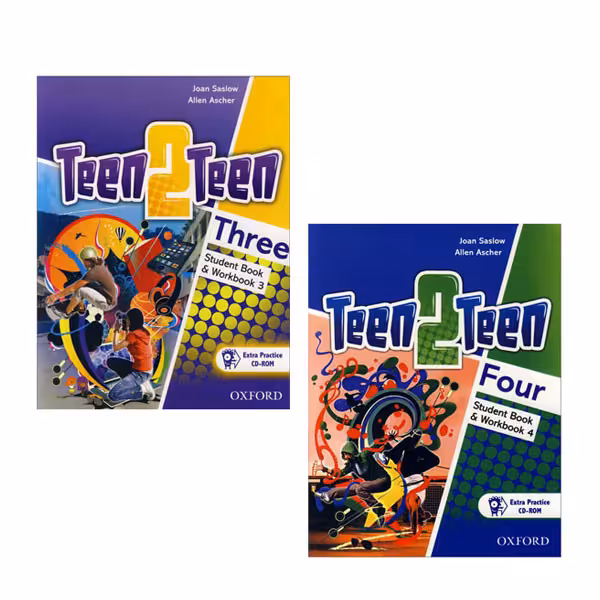 کتاب Teen 2 Teen اثر Joan Saslow And Allen Ascher انتشارات زبان مهر 2 جلدی