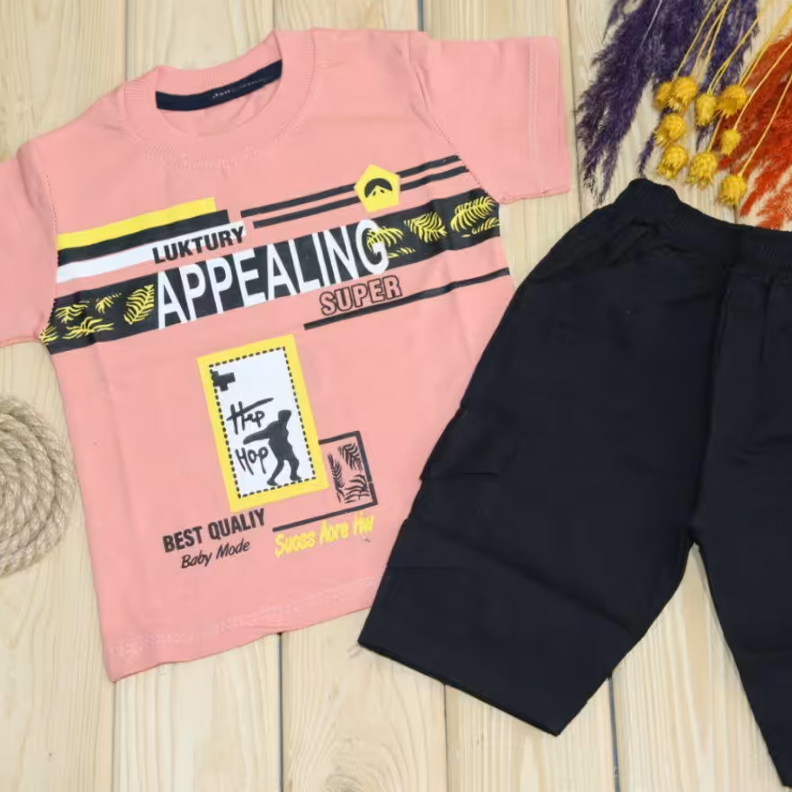 بلوز شلوارک کتان پسرانه