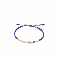 دستبند طلای 18 عیار تلفیقی سنگ و بند پارچه ای کد DP28