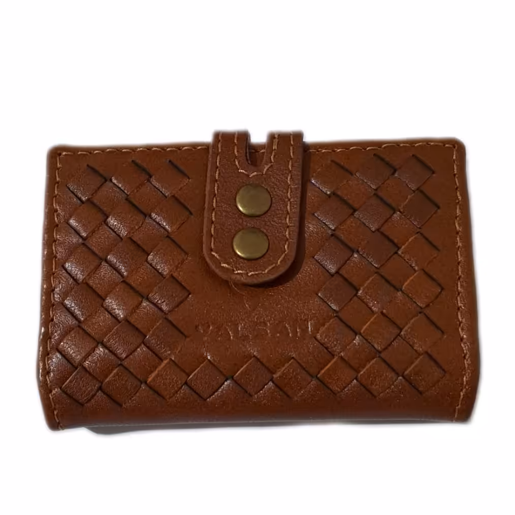 جا کارتی چرم طبیعی رنگ عسلی