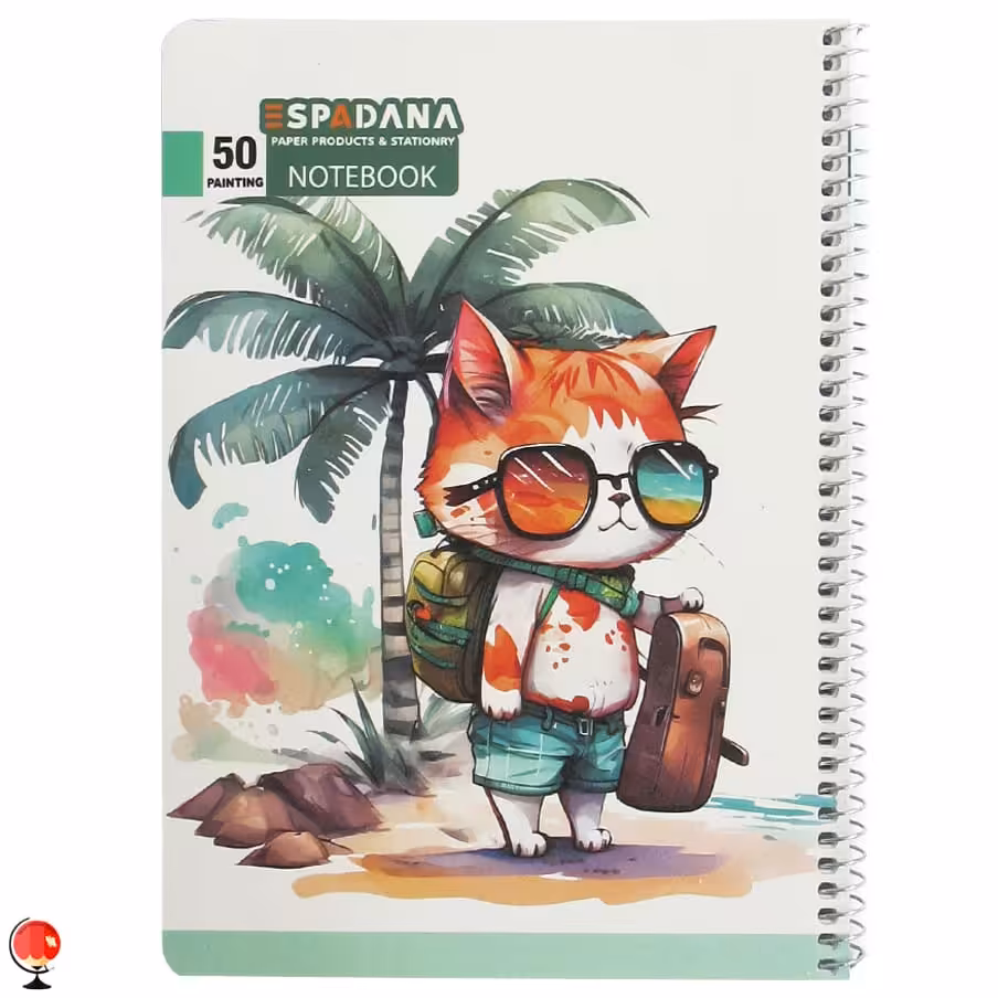 دفتر نقاشی 50 برگ سیمی طرح پیشی اسپادانا