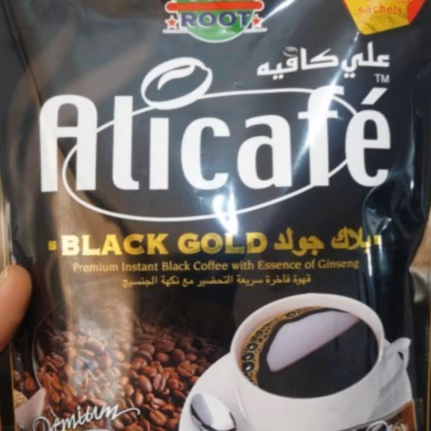 پودر قهوه علی کافه بلک گلد ساشه بسته 40 عددی. هر عدد 2.5 گرم