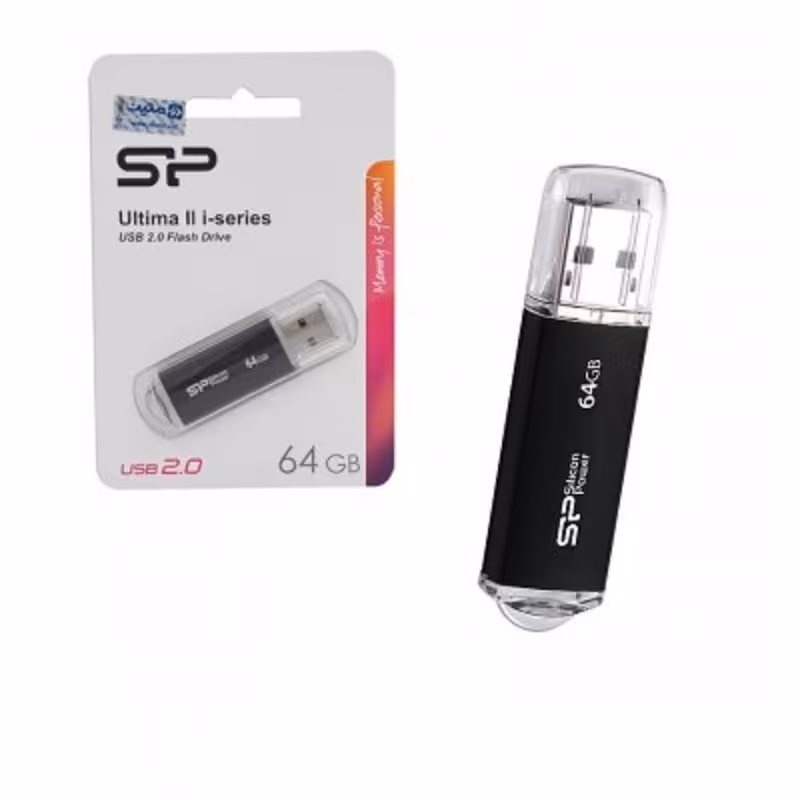 فلش مموری سیلیکون پاور Silicon Power Ultima II i-Series ظرفیت 64 گیگابایت USB 2.