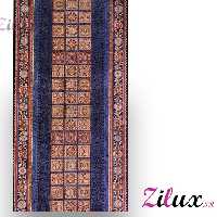 فرش برشی کلاسیک طرح گبه 700 شانه مدل خشتی سرمه ای به ابعاد دلخواه شما 
