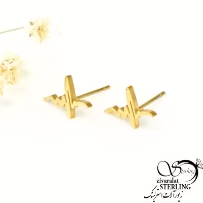 گوشواره استیل ضربان کد 7616