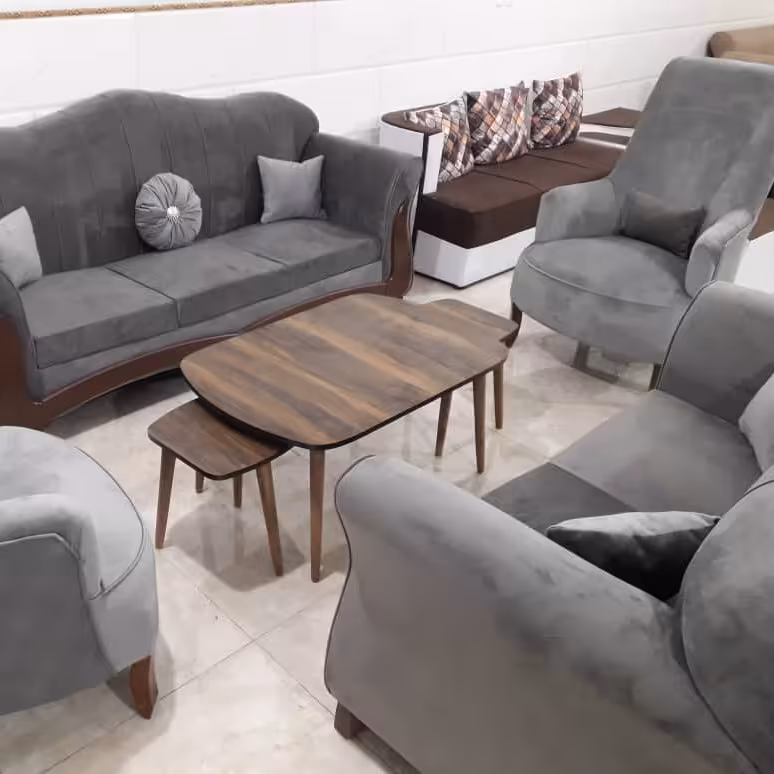 مبل راحتی دیبا 7 نفرم با استفاده از پارچه خوب و فوم سرد