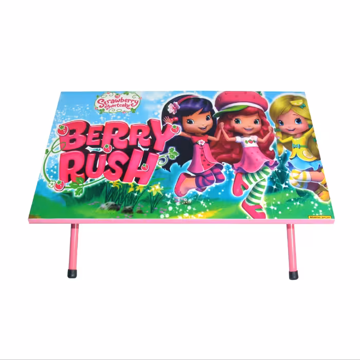 میز تحریر پایه کوتاه میزیمو طرح توت فرنگی کد 3251 (مدل پایه رنگی)