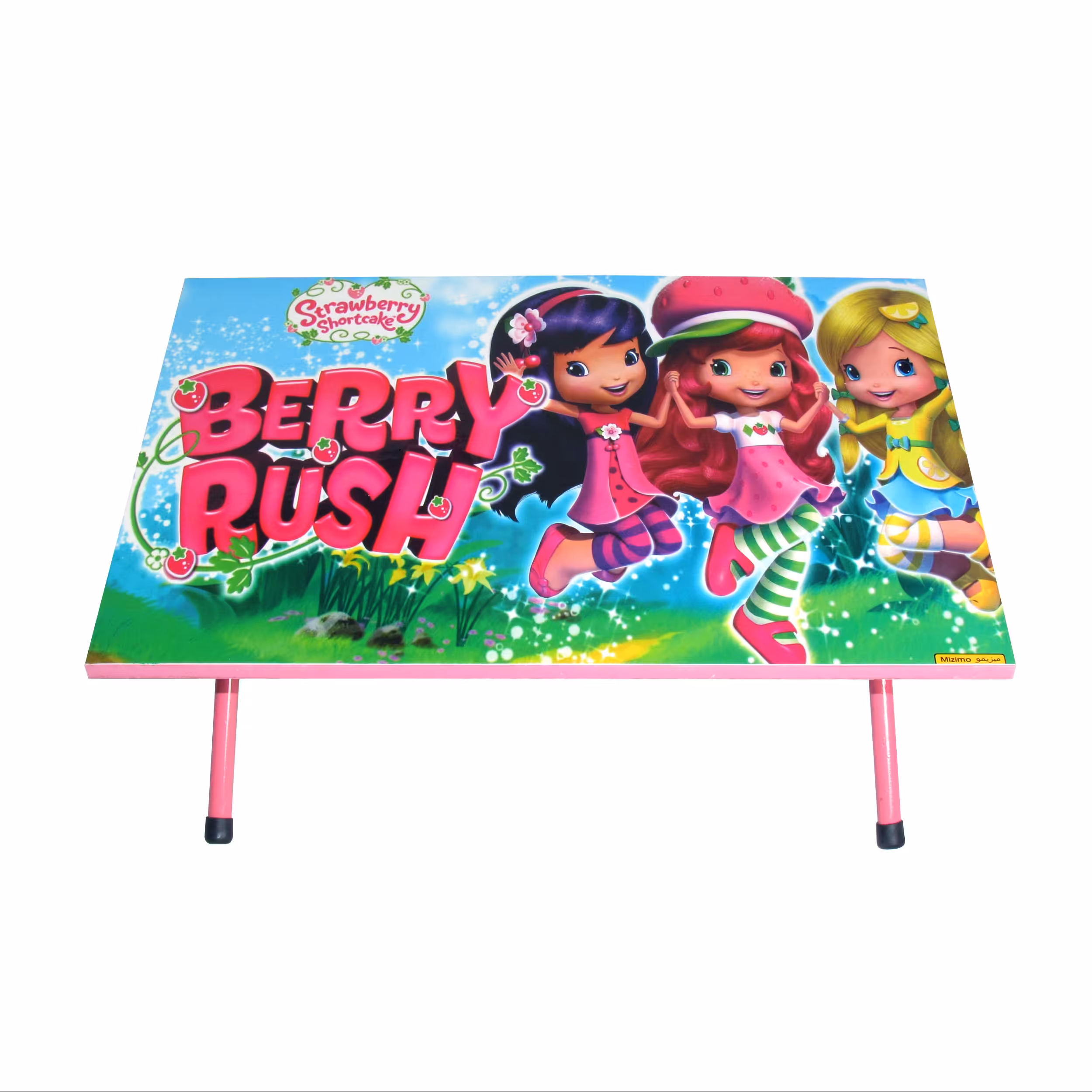 میز تحریر پایه کوتاه میزیمو طرح توت فرنگی کد 3251 (مدل پایه رنگی)