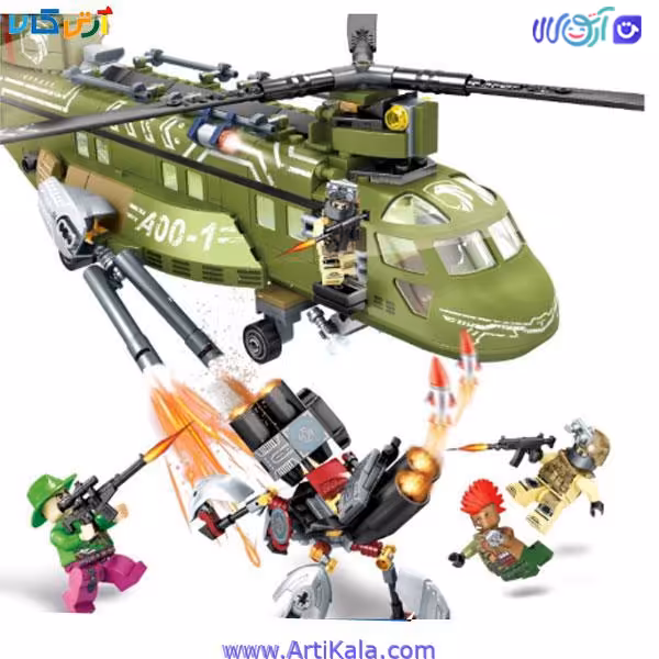 لگو 503 قطعه هلیکوپتر جنگی طلای سیاه مدل 11700