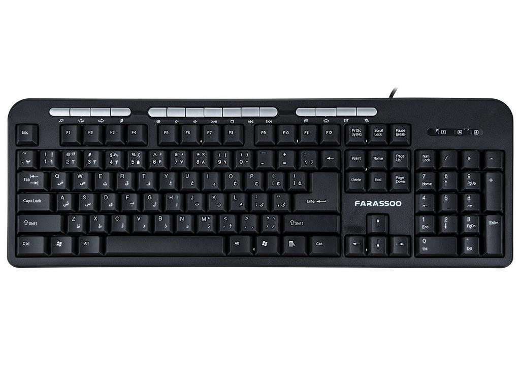 کیبورد باسیم FARASSOO مدل FCR-4890 - فروشگاه اینترنتی طیف سنتر