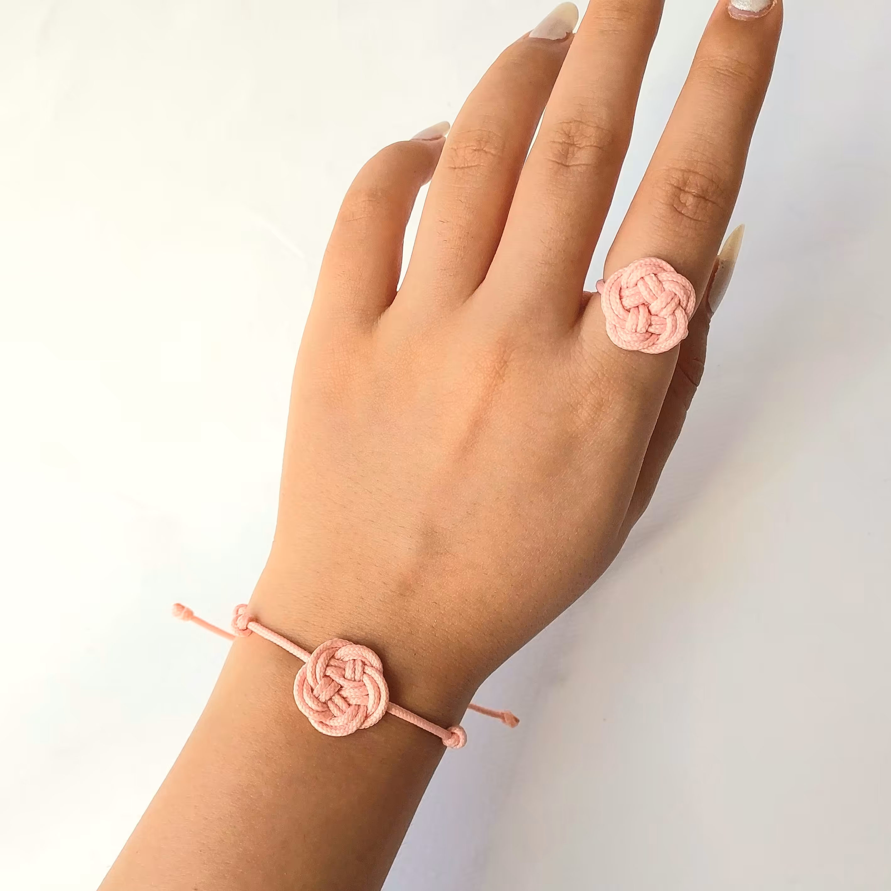 ست انگشتر و دستبند طرح گل