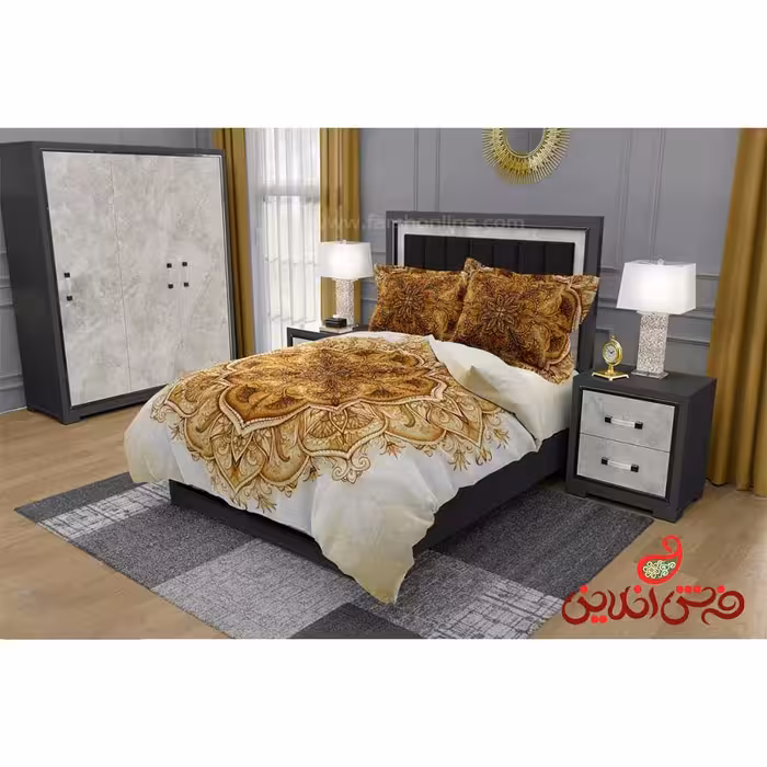 روتختی  طرح گل طلایی کد 3162