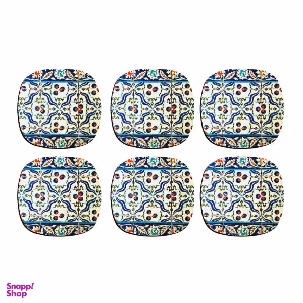 زیر لیوانی ترمه طراحان ایده مدل کاشی 1147 کد cfp147 بسته 6 عددی