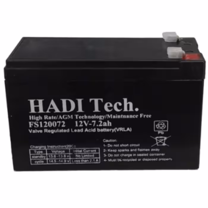 باطری یو پی اس 7 آمپر 12 ولت مخصوص آسانسور کیفیت بالا برند هادیتک