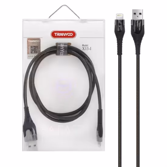 کابل تبدیل فست USB به Lightning ترانیو مدل X13-I یک متر