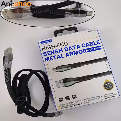 کابل شارژ میکرو یو اس بی WK WDC-107 کد 82