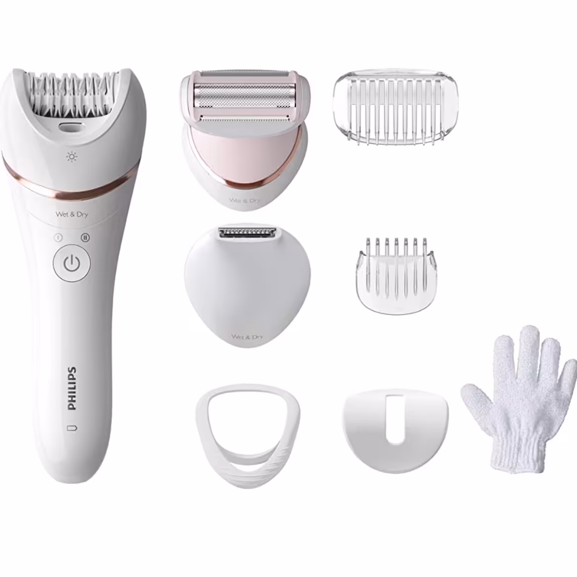اپیلاتور حرفه ای فیلیپس اورجینال به همراه 7 سری مختلف مناسب بدن صورت 