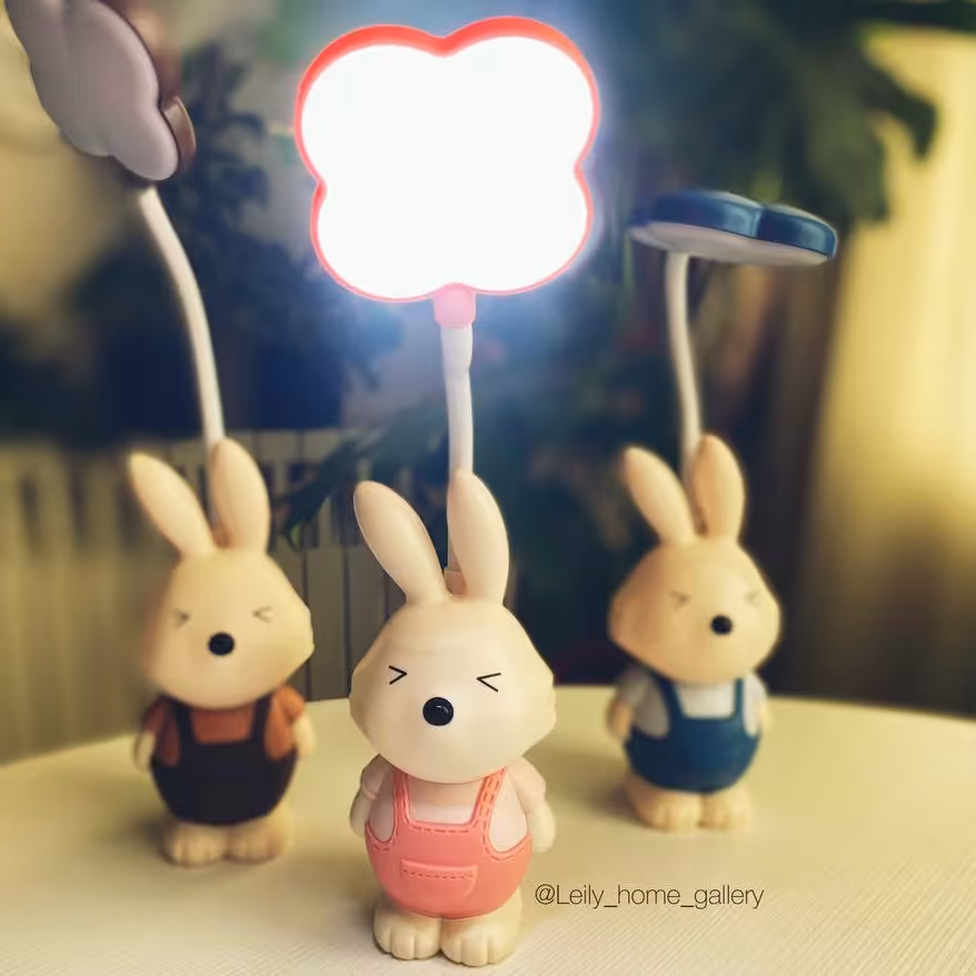 چراغ خواب و مطالعه فانتزی خرگوش زرنگ با قابلیت شارژ با usb