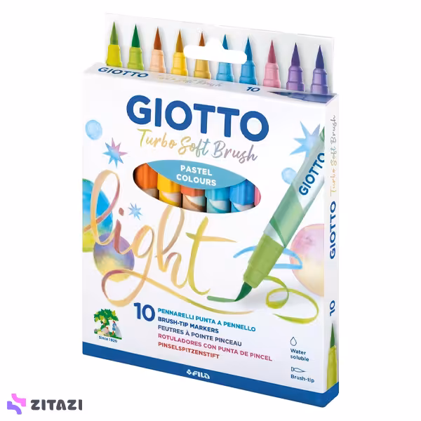 ماژیک 10 رنگ جیوتو Giotto مدل TURBO SOFT BRUSH