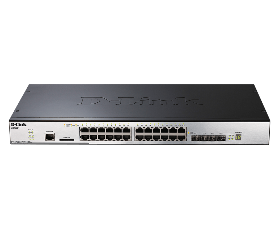 سوئیچ 24 پورت قابل مدیریت دی لینک مدل DGS-3120-24TC
