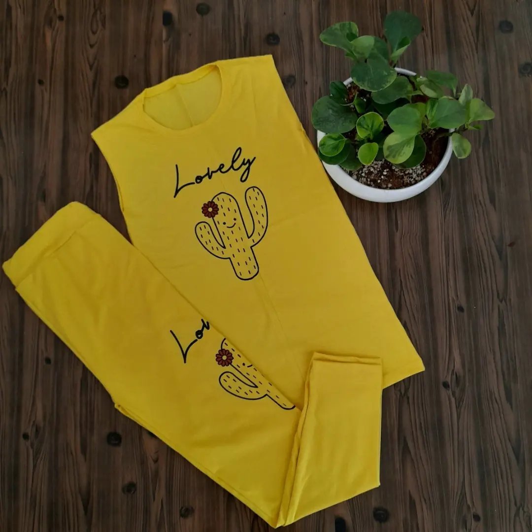 ست تاپ و شلوار کاکتوس
