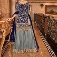 لباس مجلسی نیمه دوخته  هندی2003