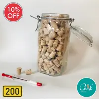 چوب پنبه ( 200 عدد ) صد در صد طبیعی و با کیفیت محصول Spain سایز بطری ویال سایز S