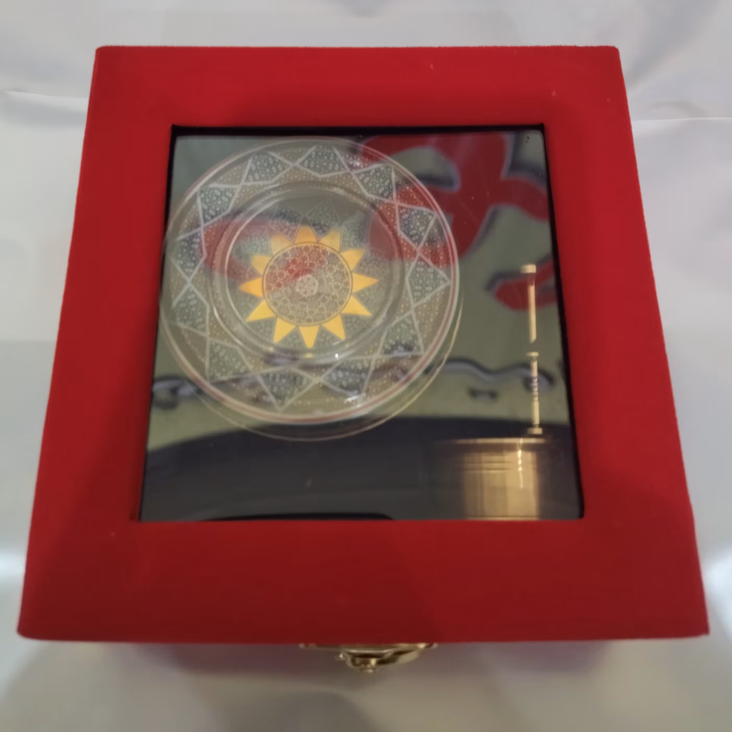 جعبه هدیه مخمل خاتم 3گرن با هاون بسیار شیک و زیبا 