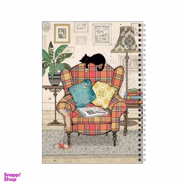 دفتر مشق 50 برگ بامبیلیپ طرح اتاق نشیمین و گربه کد 3031145