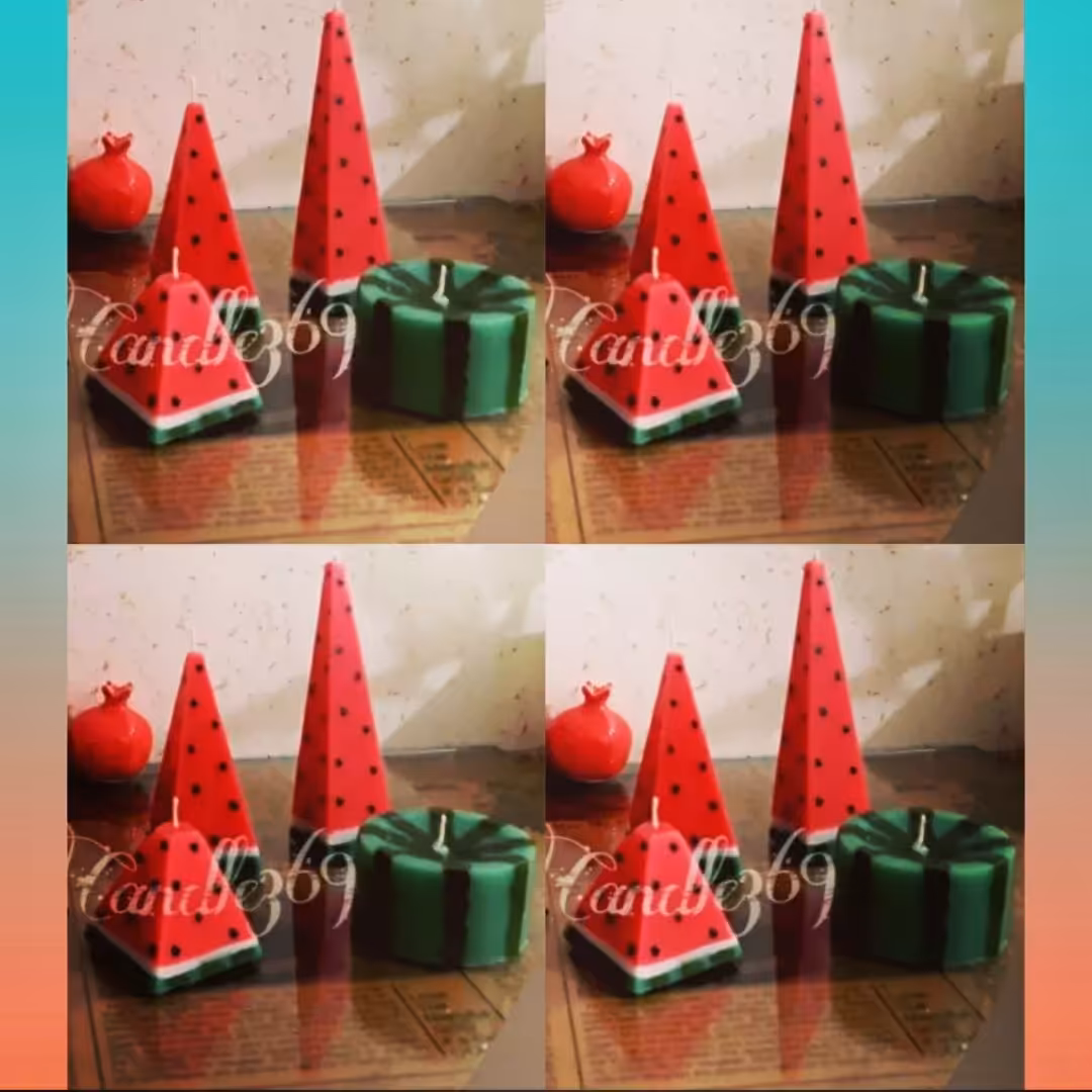 ست شمع هرمی هندوانه