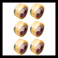 چسب نواری کریستال پهن ایران چسب 90 یارد 6 حلقه 