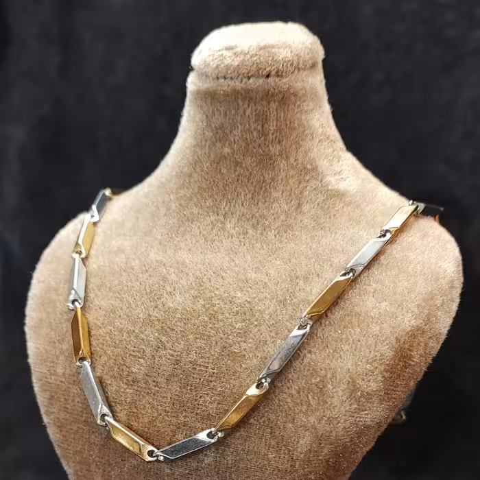 زنجیر استیل کبریتی دورنگ سایز بزرگ_زنجیر کبریتی دورنگ_زنجیر استیل 