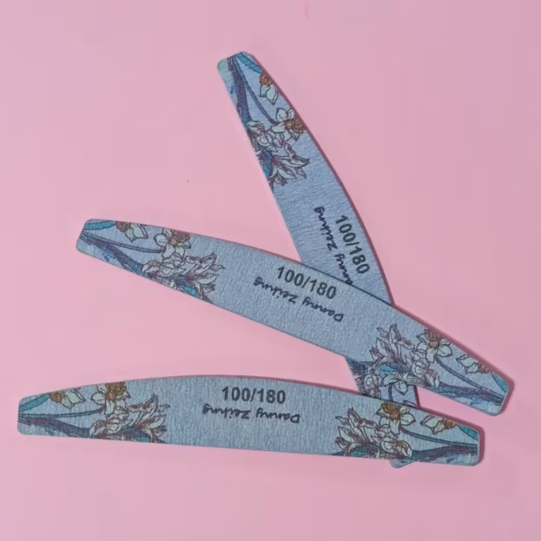 سوهان ناخن فانتزی 100 180 سوهان کاشت ناخن  سوهان کشی ناخن سوهان کاشتناخن سوهان کاغذی ناخن ترمیم ناخن ابزار کاشت ناخن