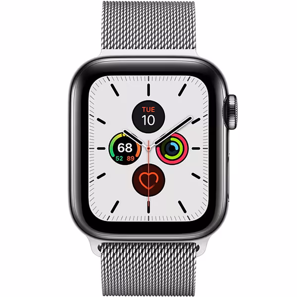 سری 5 استیل سلولار مردانه Space Black Stainless Steel Case with Silver Milanese Loop - Hiapple.ir