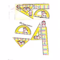 خط کش 4 تکه چوبی فانتزی