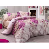 سرویس ملحفه وارل مدل ROSE LILA یک نفره 3 تکه چند رنگ