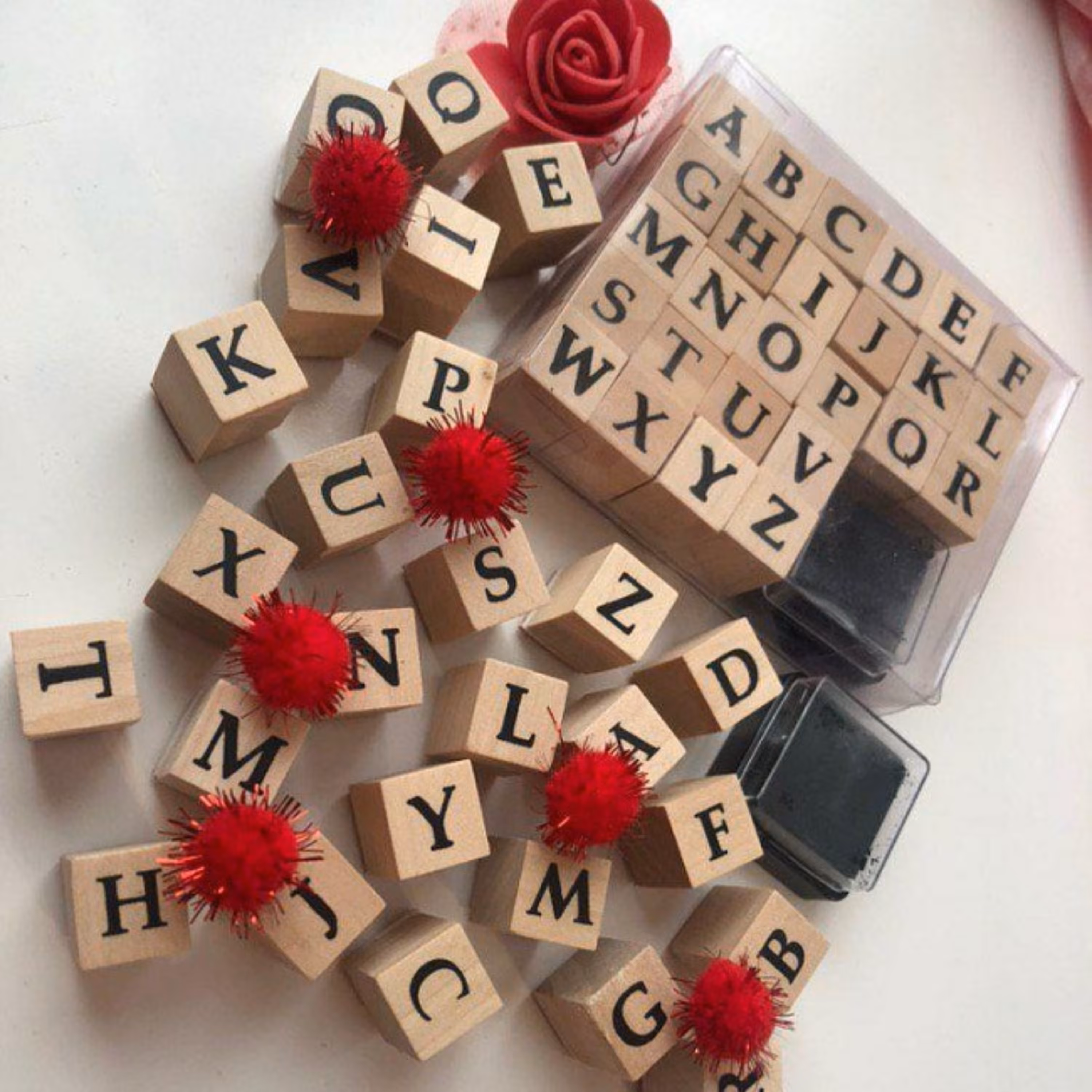 ست مهر حروف انگلیسی به همراه استمپ