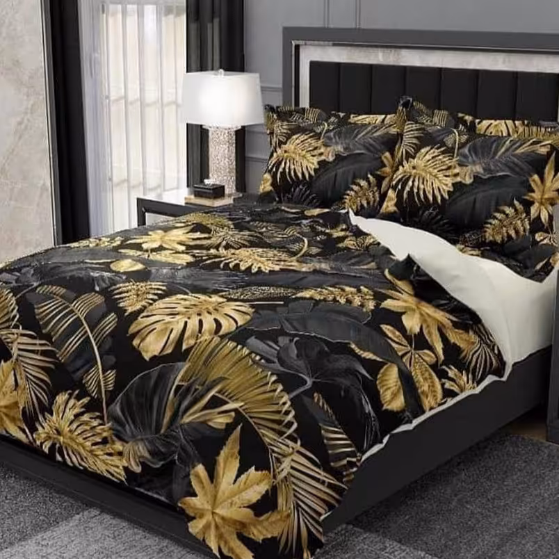 روتختی دونفره طرح هاوایی زرد (پس کرایه)