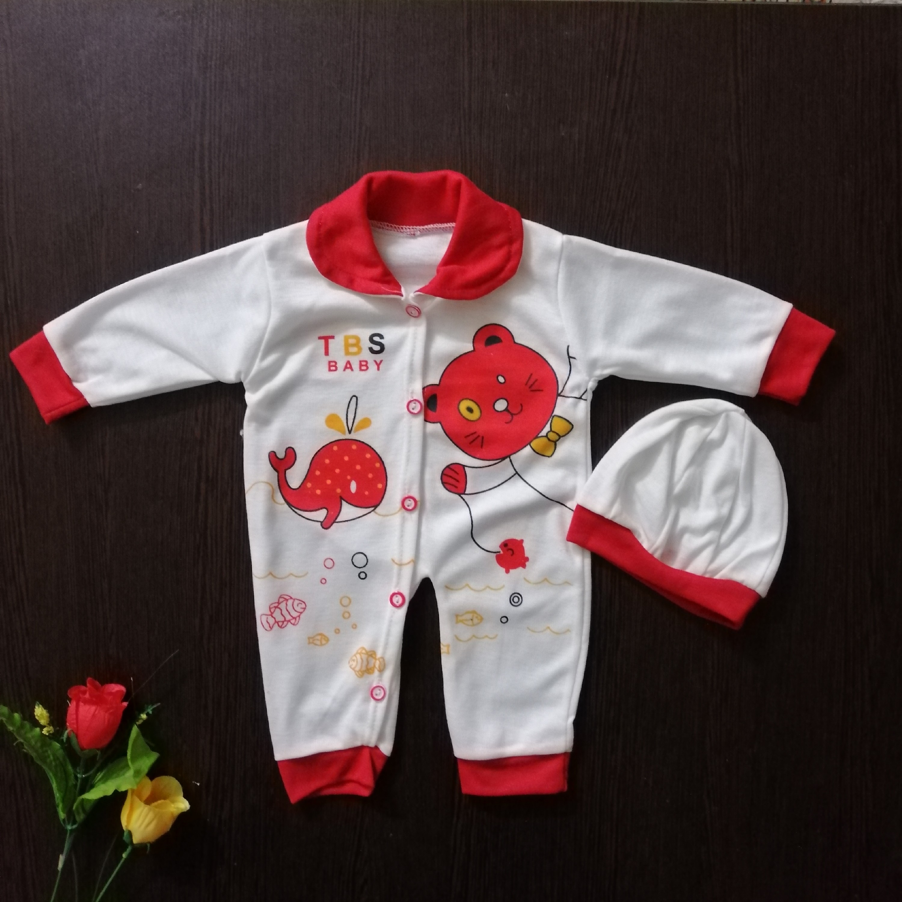سرهمی و کلاه نوزادی مدل گربه و نهنگ (نوزادان 0 تا 6 ماهه) ارسال رایگان 