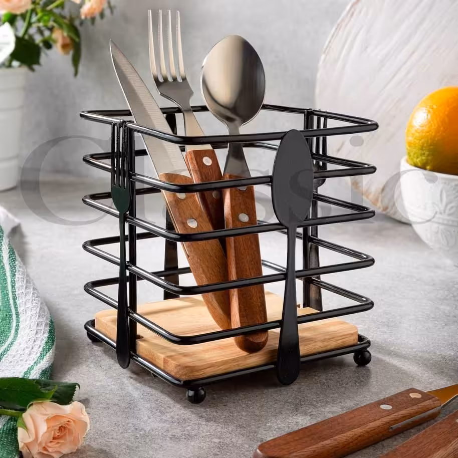 جا قاشقی مربع کف چوبی 