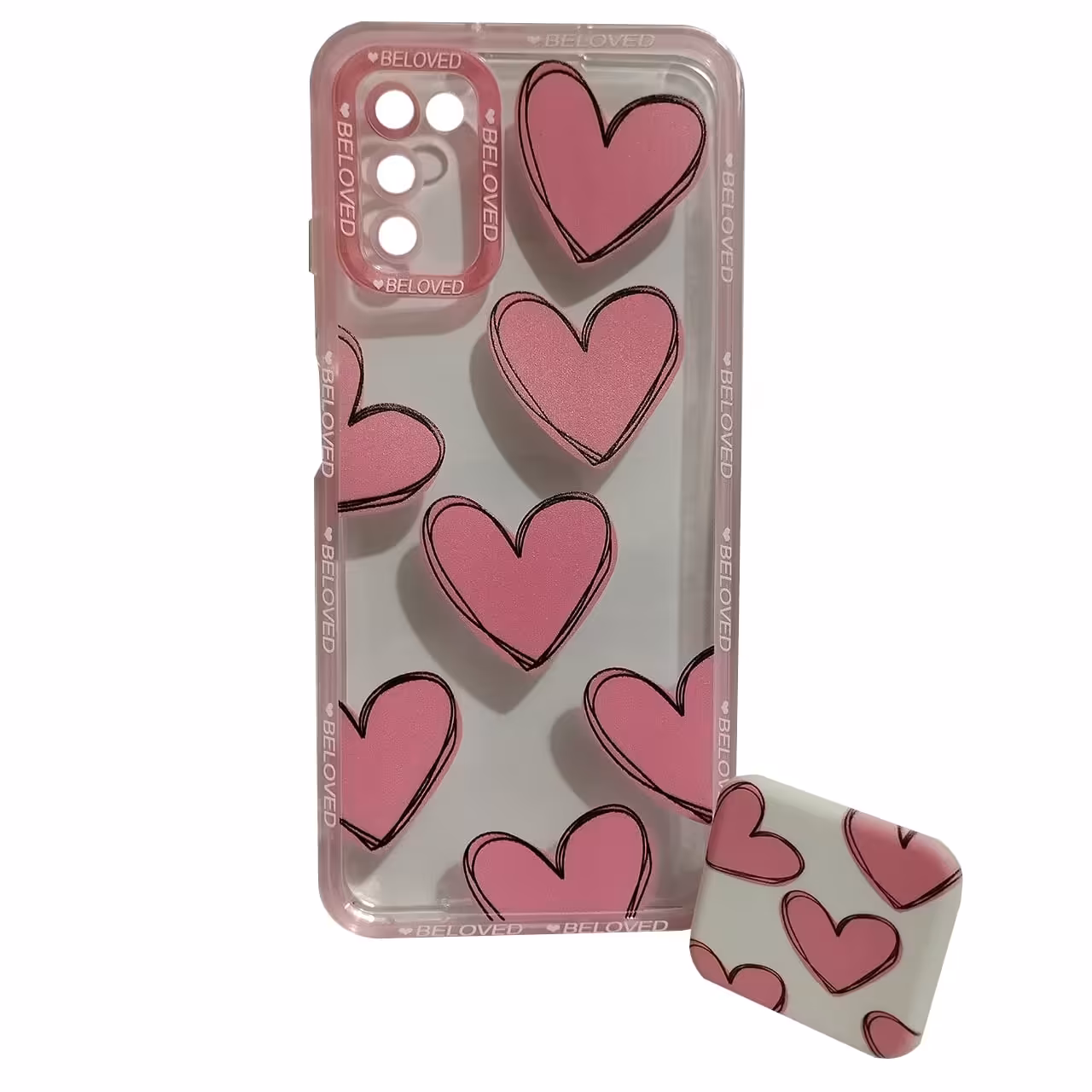 کاور کد 1661 مناسب برای گوشی موبایل سامسونگ A03s به همراه پایه نگهدارنده آینه ای