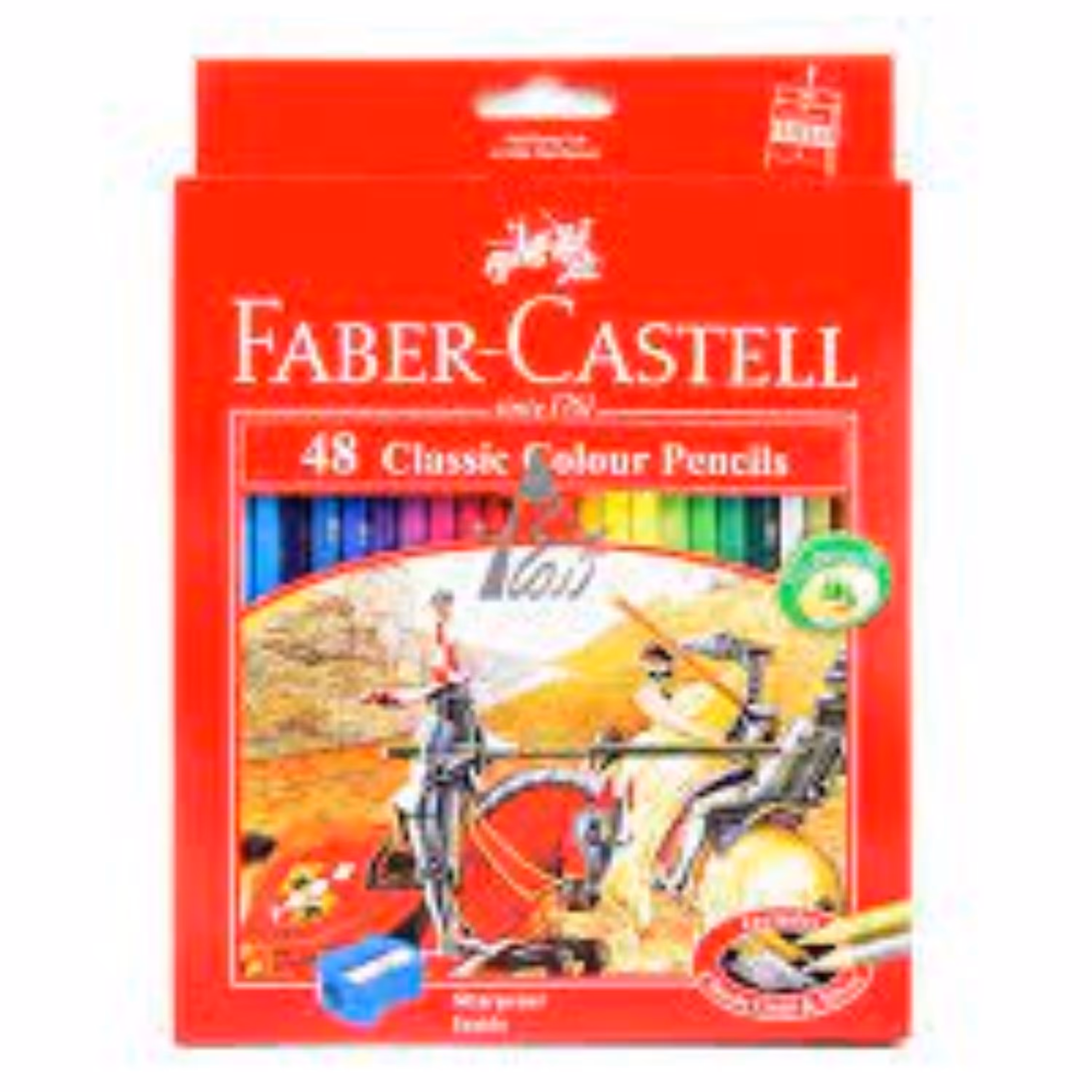 مداد 48 رنگ جعبه مقوایی فابر کاستل