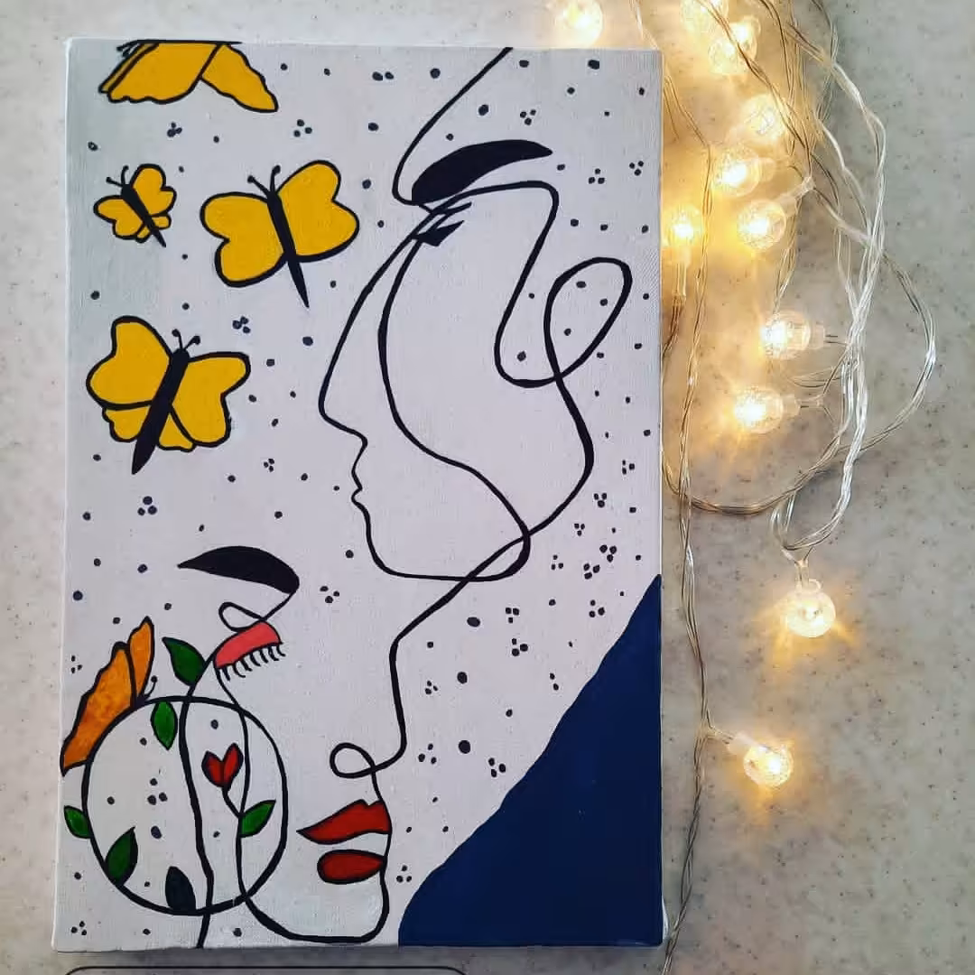 نقاشی تلفیق چهره