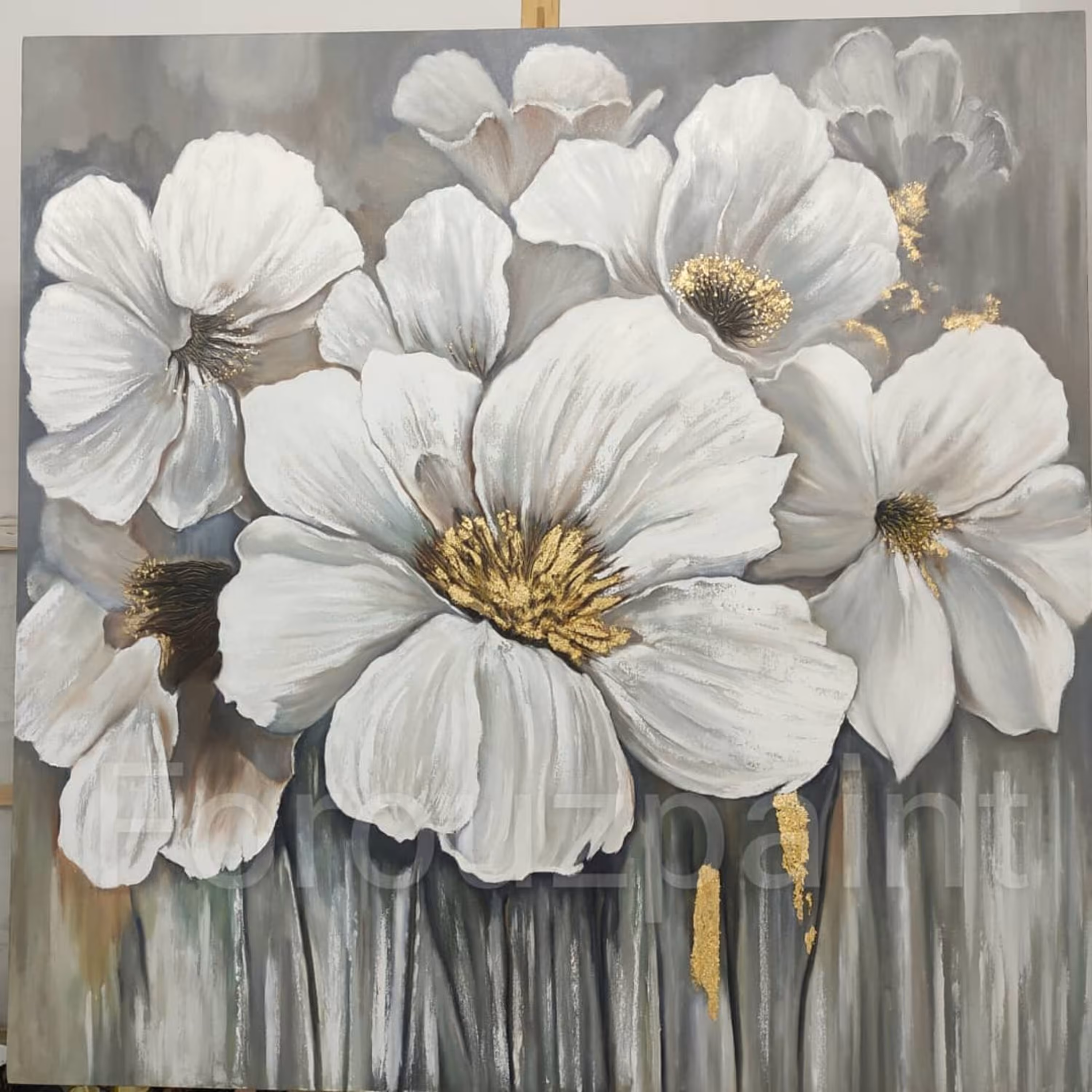 تابلو رنگ روغن طرح گل 