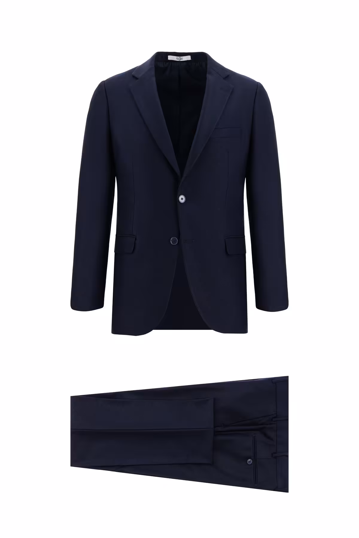 کت وشلوار آبی مردانه و شلوار کلاسیک اورجینال Kiğılı
