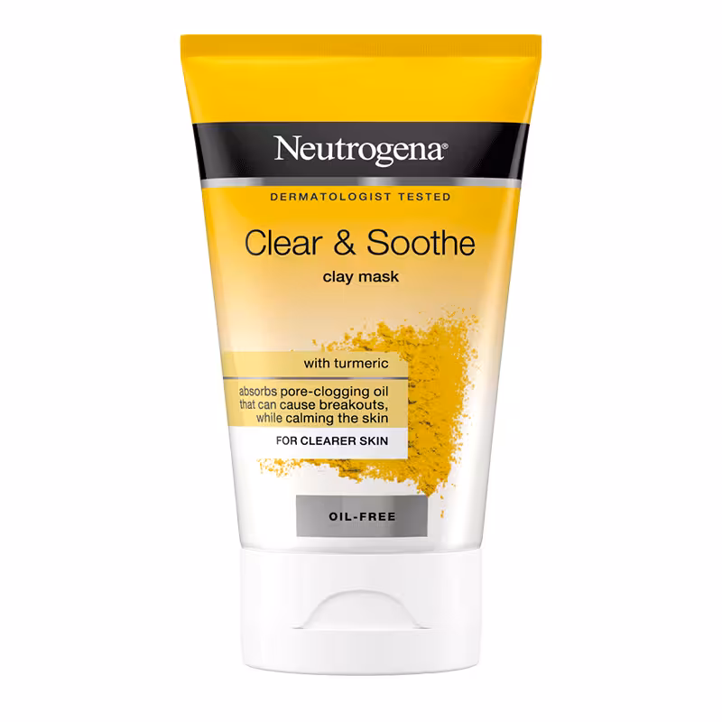 ماسک صورت خاک رس و زردچوبه نوتروژینا Neutrogena Clear &amp; Soothe Clay Mask 50 ml